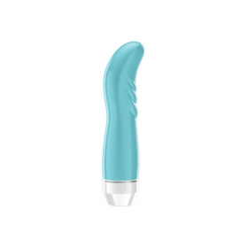Vibromasseur avec strie turquoise point G multivitesse 